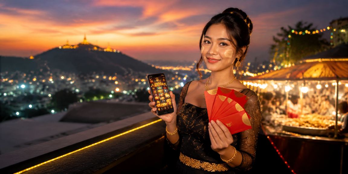 မန္တလေးရဲ့ တောင်ပေါ် ပရိုမိုးရှင်း အခမ်းအနား အတွင်း အနီအိတ်များ